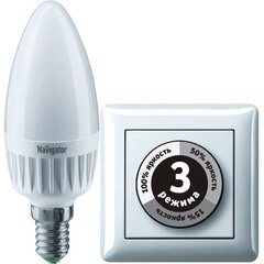 Лампа светодиодная Navigator E14 4000К 7 Вт 220-240 В свеча диммируемая - фото 2