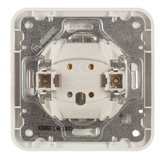 Выключатель Makel Mimoza двухклавишный встраиваемый белый (12003) - фото 3