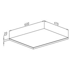 Столешница под раковину 60х47х2 см массив дуба АСБ-Мебель Оливия (12390) - фото 6
