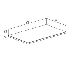 Столешница под раковину 80х47х2 см массив дуба АСБ-Мебель Оливия (12391) - фото 6