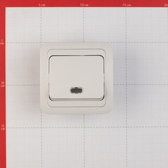 Выключатель Makel Mimoza одноклавишный встраиваемый белый с подсветкой (12021) - фото 2