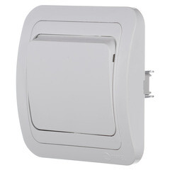 Выключатель Makel Mimoza одноклавишный встраиваемый белый (12001) - фото 2