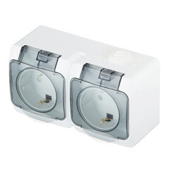 Розетка Systeme Electric Этюд накладная белая со шторками с крышкой (PA16-244B) - фото 6