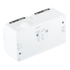 Розетка Systeme Electric Этюд накладная белая со шторками с крышкой (PA16-244B) - фото 5