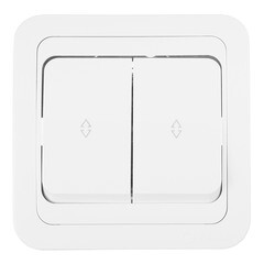 Изображение товара Переключатель Makel Mimoza двухклавишный встраиваемый белый (12026)