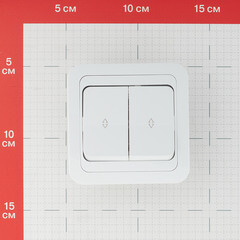 Переключатель Makel Mimoza двухклавишный встраиваемый белый (12026) - фото 4