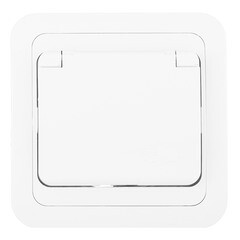 Изображение товара Розетка Makel Mimoza встраиваемая белая с крышкой (12029)