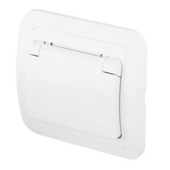 Розетка Makel Mimoza встраиваемая белая с крышкой (12029) - фото 5