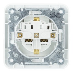 Розетка Makel Mimoza встраиваемая белая с крышкой (12029) - фото 2