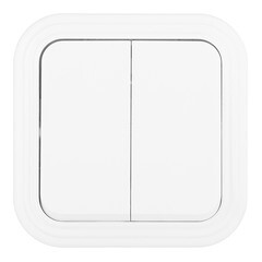 Изображение товара Выключатель Svet двухклавишный накладной белый (0603-00101)