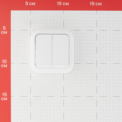 Выключатель Svet двухклавишный накладной белый (0603-00101) - фото 4