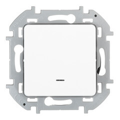 Изображение товара Выключатель Legrand Inspiria одноклавишный встраиваемый белый с подсветкой (673610)