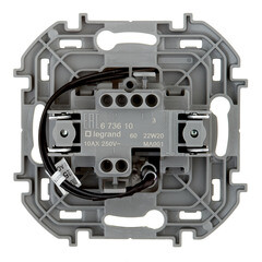 Выключатель Legrand Inspiria одноклавишный встраиваемый белый с подсветкой (673610) - фото 4