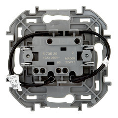 Выключатель Legrand Inspiria двухклавишный встраиваемый белый с подсветкой (673630) - фото 3