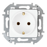 Розетка Legrand Inspiria встраиваемая белая с заземлением (673720)
