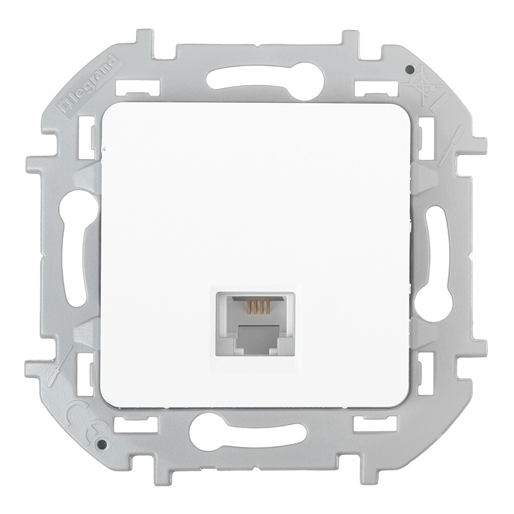 Изображение товара Розетка телефонная Legrand Inspiria встраиваемая белая RJ11 (673820)