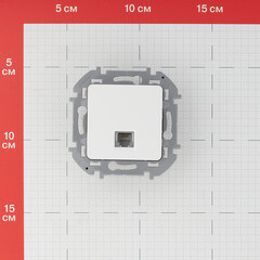Розетка телефонная Legrand Inspiria встраиваемая белая RJ11 (673820) - фото 4