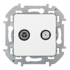 Изображение товара Розетка телевизионная Legrand Inspiria встраиваемая белая TV-SAT (673880)