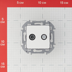 Розетка телевизионная Legrand Inspiria встраиваемая белая TV-SAT (673880) - фото 2