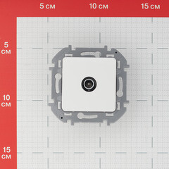Розетка телевизионная Legrand Inspiria встраиваемая белая (673860) - фото 2