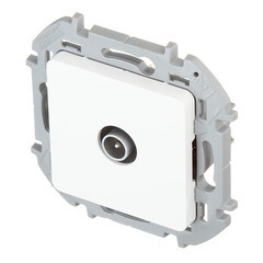 Розетка телевизионная Legrand Inspiria встраиваемая белая (673870) - фото 4