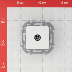 Розетка телевизионная Legrand Inspiria встраиваемая белая (673870) - фото 2