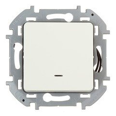 Изображение товара Выключатель Legrand Inspiria одноклавишный встраиваемый слоновая кость с подсветкой (673611)