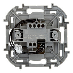 Выключатель Legrand Inspiria одноклавишный встраиваемый слоновая кость с подсветкой (673611) - фото 3