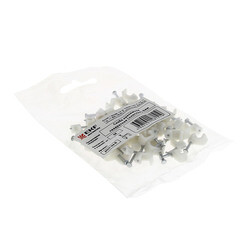 Скобы для крепления кабеля плоские EKF PROxima 6 мм полипропиленовые белые (50 шт.) (plcn-ss-6) - фото 2