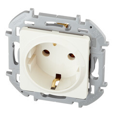 Розетка Legrand Inspiria встраиваемая слоновая кость (673721) - фото 4