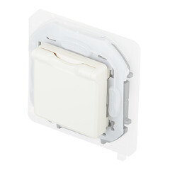 Розетка Legrand Inspiria встраиваемая слоновая кость со шторками с крышкой (673741) - фото 5