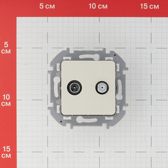 Розетка телевизионная Legrand Inspiria встраиваемая слоновая кость TV-SAT (673881) - фото 2