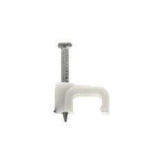 Скобы для крепления кабеля плоские EKF PROxima 8 мм полипропиленовые белые (50 шт.) (plcn-ss-8) - фото 3