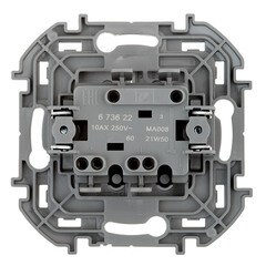 Выключатель Legrand Inspiria двухклавишный встраиваемый алюминий (673622) - фото 3