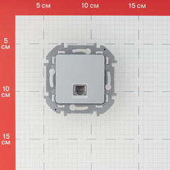 Розетка телефонная Legrand Inspiria встраиваемая алюминий RJ11 (673822) - фото 2