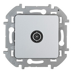 Изображение товара Розетка телевизионная Legrand Inspiria встраиваемая алюминий (673862)