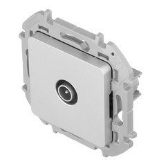 Розетка телевизионная Legrand Inspiria встраиваемая алюминий (673862) - фото 3