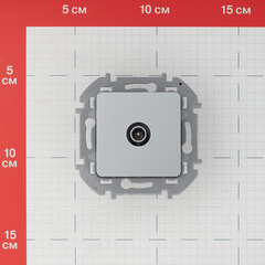 Розетка телевизионная Legrand Inspiria встраиваемая алюминий (673862) - фото 2