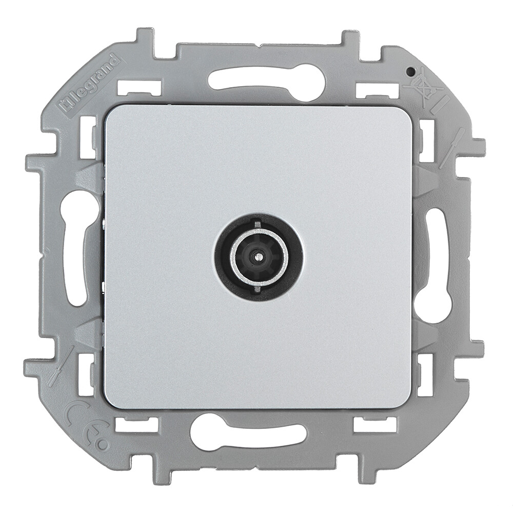 Изображение товара Розетка телевизионная Legrand Inspiria встраиваемая алюминий IP20 1 гнездо