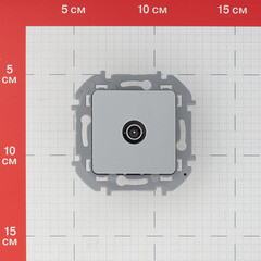 Розетка телевизионная Legrand Inspiria встраиваемая алюминий (673872) - фото 3