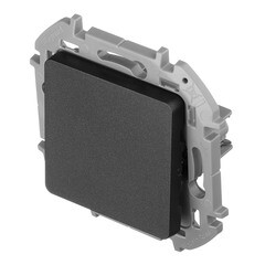 Выключатель Legrand Inspiria одноклавишный встраиваемый антрацит (673603) - фото 4