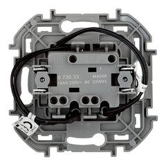 Выключатель Legrand Inspiria двухклавишный встраиваемый антрацит с подсветкой (673633) - фото 3