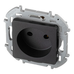 Розетка Legrand Inspiria встраиваемая антрацит (673713) - фото 2