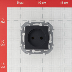 Розетка Legrand Inspiria встраиваемая антрацит (673713) - фото 3