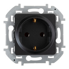 Розетка Legrand Inspiria встраиваемая антрацит (673723) - фото 1