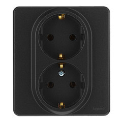 Розетка Legrand Inspiria встраиваемая антрацит (673753) - фото 1