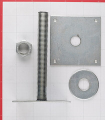 Анкер регулировочный оцинкованный М30 h200 150х150х4 мм - фото 4