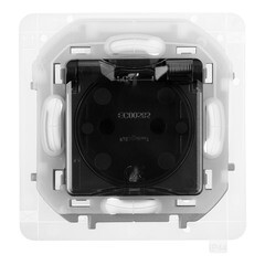 Изображение товара Розетка Legrand Inspiria встраиваемая антрацит со шторками с крышкой (673743)