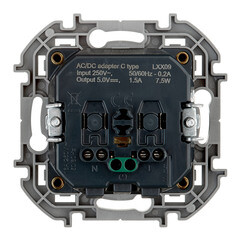 Розетка Legrand Inspiria встраиваемая антрацит с USB Type-C (673773) - фото 2