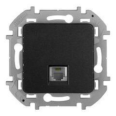 Изображение товара Розетка телефонная Legrand Inspiria встраиваемая антрацит RJ11 (673823)
